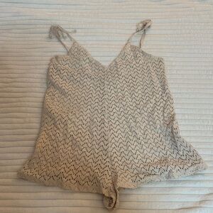 Roxy Cream Crochet Swim Coverup